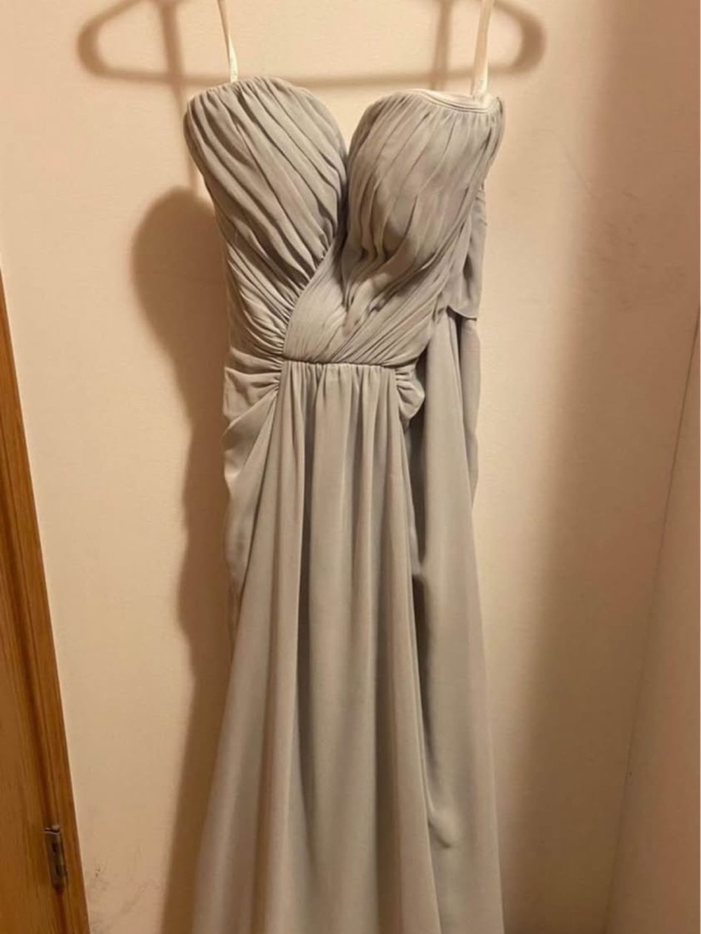 Elegant Sage Pleated Bridesmaid Dress